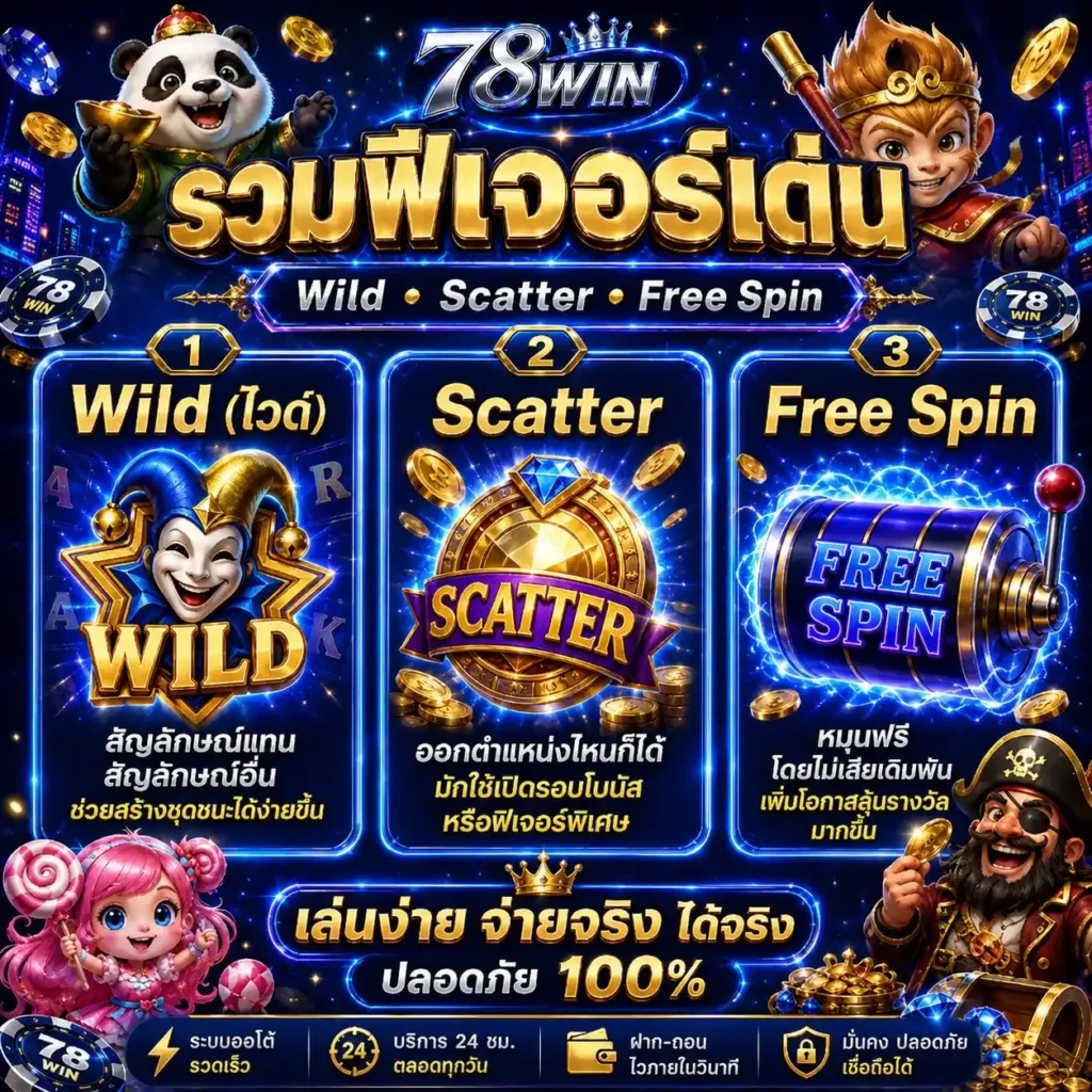 Feature เกมสล็อตเว็บตรง 100